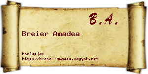 Breier Amadea névjegykártya